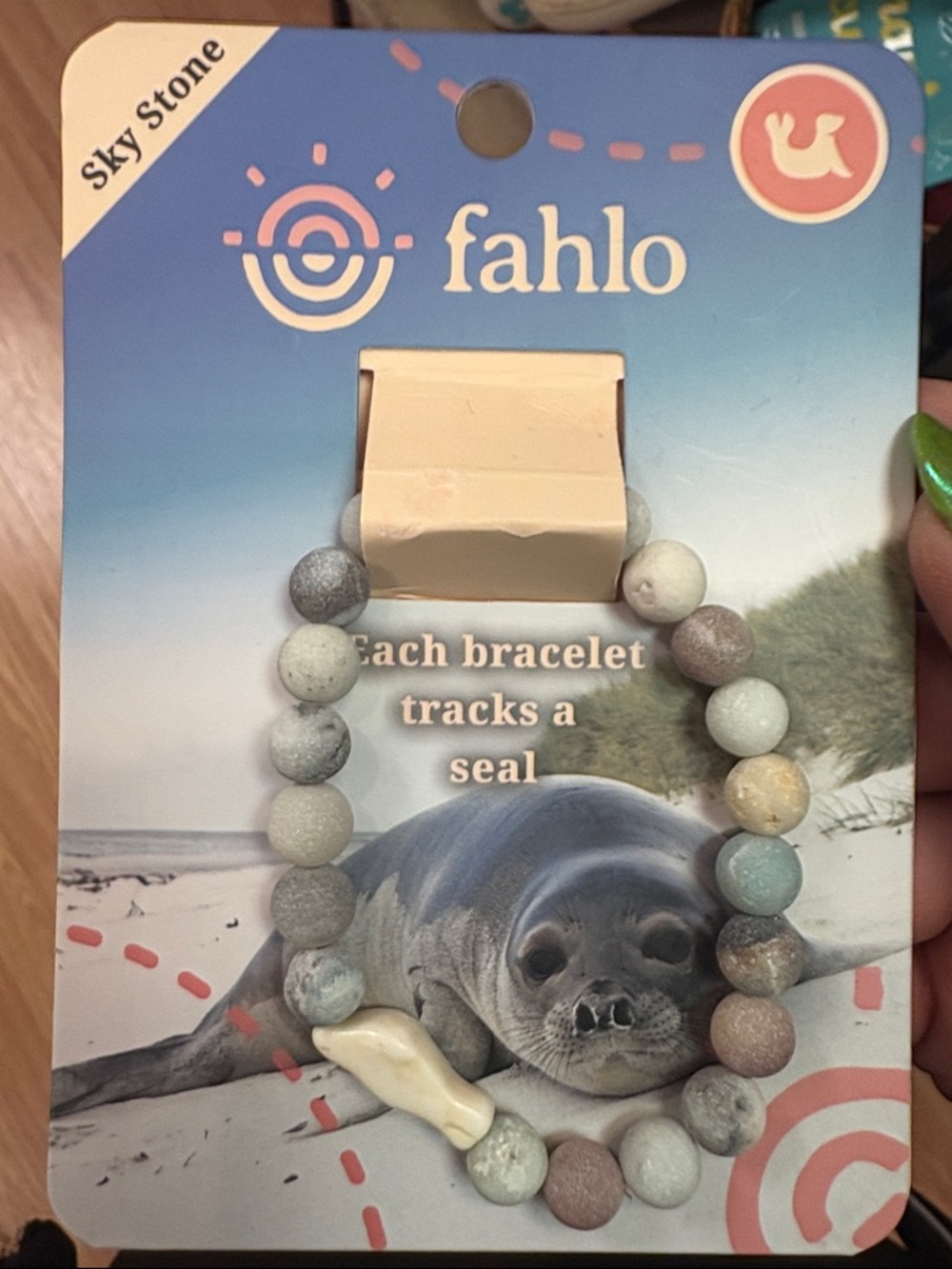 Fahlo SEAL Sky Stone Bead Bracelet - Multicolor NWT